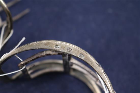 Eight assorted pairs of 19th century and later buckles, including silver and cut steel.